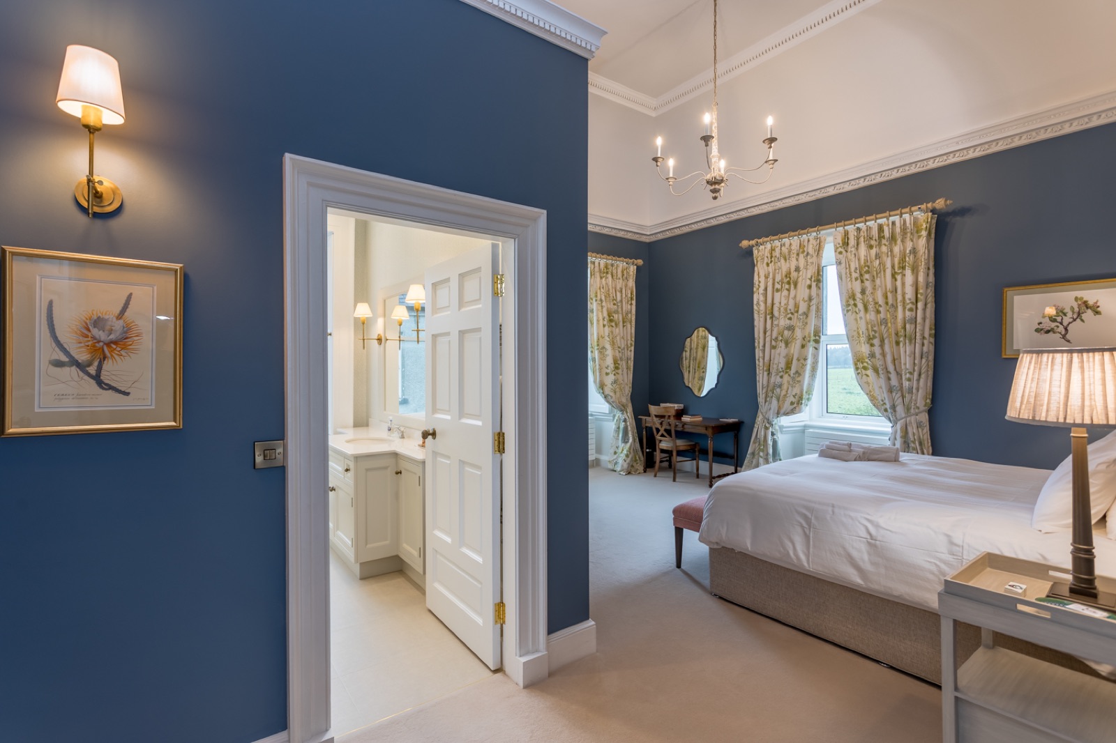 Blue bedroom entrance